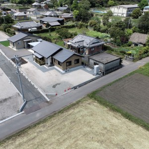 ウッドデッキと和モダンのお家